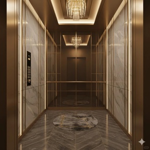 Modern Design Passenger <b>Elevator</b> with Gearless Traction Machine for Hotel & Mall Use High Capacity Stainless Steel - Product Image 4