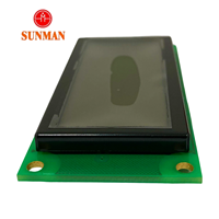 Écran LCD Sunman SMS0408 à code segmenté, 4 chiffres, point décimal, port série à deux fils, semi-transparent, semi-réfléchissant, positif
