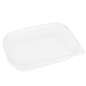 PET transparent clear plastic fruit cake box with lid wholesale, disposable ice cream packaging containers box