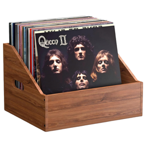 Caja de almacenamiento de álbumes, organizador de discos, decoración del hogar y exhibición de colección, almacenamiento de discos de vinilo de madera personalizado - Product Image 1