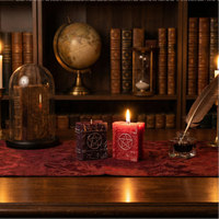 Bougie parfumée Grimoire Pentagramme Occulte Vintage, Artisanale, pour Aromathérapie, Décoration Gothique d'Autel de Sorcière et Maison, Idéale pour les Fêtes