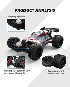 DWI DOWELLIN - Coche de Control Remoto de Alta Velocidad 2.4G 1:18 para Adultos y Niños, Coche Todoterreno 4WD RC, Modelo de Vehículo de Carreras - Product Image 6