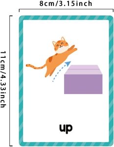 Tarjetas de Preposiciones para Niños, Tarjetas de Aprendizaje de <span class=keywords><strong>Vocabulario</strong></span> en Inglés con Imágenes de Posiciones, Tarjetas Educativas Tempranas para Niños - Product Image 6