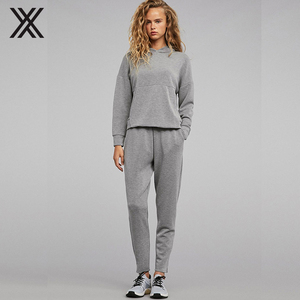Su misura <span class=keywords><strong>Donna</strong></span> Sport Casuali Maglione Grigio A Maniche Lunghe Con Cappuccio <span class=keywords><strong>Donna</strong></span> Felpe Felpe con cappuccio - Product Image 2