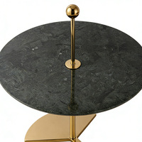 Ensemble de présentoirs à bijoux modernes en marbre et acier inoxydable, support rond pour chambre à coucher, coiffeuse, table de maquillage, décoration intérieure