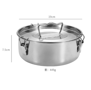 DFP0724 SUS 304 Recipiente de Almacenamiento de Acero Inoxidable con Tapa y Válvula de Aire, Recipiente para Almacenamiento de Alimentos en Refrigerador CON Válvula de Aire - Product Image 2