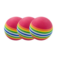 Balle à mâcher en mousse EVA colorée arc-en-ciel pour chat et petit chien