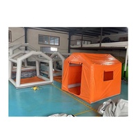 Tente de camping gonflable portable en PVC imperméable, installation rapide quatre saisons, conception hermétique, taille personnalisée pour situations d'urgence en extérieur