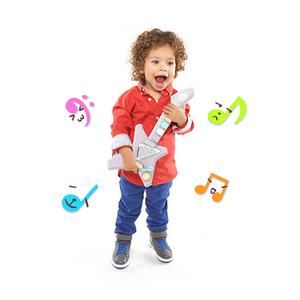 תינוק צעצוע כלי נגינה מיני חשמלי גיטרה צעצוע בס עם מתכוונן נפח מוסיקה והאור עבור פעוט מוקדם חינוכיים - Product Image 2