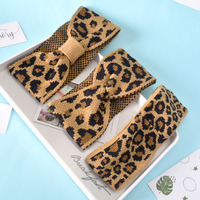 2025 élastique torsion arc tissu bandeau large léopard sport bandeau bandeau Spa soins de la peau maquillage bandeau pour laver le visage