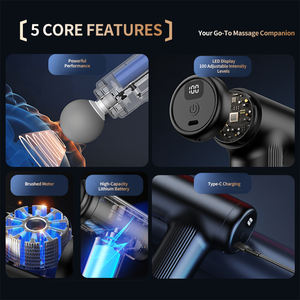 Pistolet de massage professionnel portable sans fil pour le corps et le dos, vibromasseur électrique à percussion pour tissus profonds, mini pistolet de massage - Product Image 4