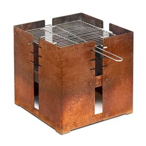 Brasero extérieur en acier Corten pour bois de chauffage - Product Image 4