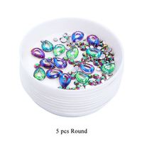 Triangle Rond En Plastique Strass Nail Art Boîte Plaque Porte-Plateau Conteneur De Stockage Bijoux Glitter Tasse Manucure Outil
