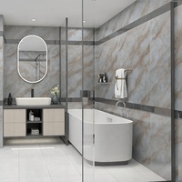 Panneau mural en PVC pour salle de bain, design britannique, 1 mètre de large, 100% imperméable, pour mur humide, panneau mural de douche, revêtement de carrelage
