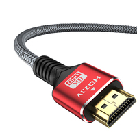 Câble HDMI 8K tressé en nylon coaxial de 1.5m avec blindage en feuille comprenant un emballage en poly-sac pour téléviseurs câbles audio pour moniteur de jeu PS5