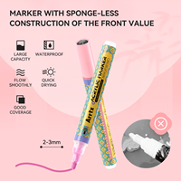 Stylo marqueur en acrylique Arrtx AACM-083M-48B Bullet Tip Front Valve