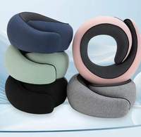 Oreiller de voyage portable et amovible en mousse à mémoire de forme en U pour le cou, idéal pour l'extérieur et l'avion