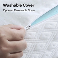 Couvre-matelas en mousse à mémoire de forme hypoallergénique en gel rafraîchissant de 3 pouces Couvre-matelas
