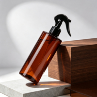 Flacon pulvérisateur en plastique PET ambré de 500 ml avec pulvérisateur à pompe, flacon cosmétique vide pour shampoing, gel douche, lotion, personnalisable