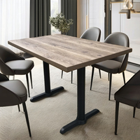 Table à Manger en Bois Massif de Gros Style Moderne Meuble de Restaurant Utilisé pour Hôtels et Résidences