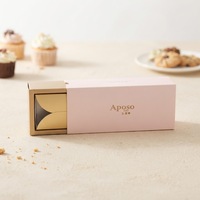 Boîte d'emballage pour biscuits au chocolat, boîte cadeau en carton de luxe avec logo personnalisé et fenêtre transparente pour biscuits, bonbons, desserts, vente en gros