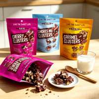Sachet Doypack en plastique à haute barrière, imprimé sur mesure, refermable, pour chocolat, fruits, noix, bonbons et confiseries