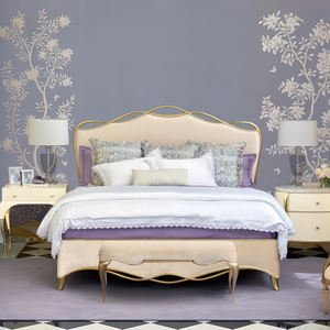 קרקס יוקרה בסגנון צרפתי המלך גודל מיטה מסגרת זהב נייר זהב מגולף המלכה מיטה שינה סטים רהיטים הורים - Product Image 3