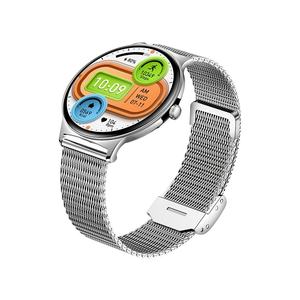 <span class=keywords><strong>Montre</strong></span> V89 Design ultra-fin Bracelet en acier Logo personnalisé Écran tactile rond HD 1,43 pouces Fréquence cardiaque Suivi de la SpO2 Plus de 100 sports <span class=keywords><strong>Montre</strong></span> intelligente - Product Image 5