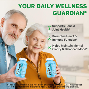 OEM/ODM Suplemento sin gluten para el estado de ánimo y la función cognitiva, fortalece la salud de los huesos y las articulaciones, vitamina D3 K2 en cápsulas blandas para adultos, muestra gratuita. - Product Image 4