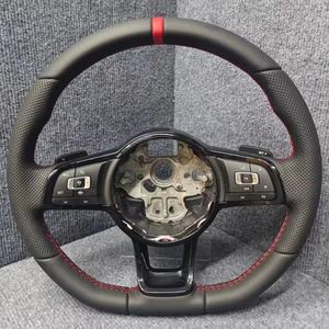 Volant en cuir intégral pour Volkswagen VW <span class=keywords><strong>Golf</strong></span> 5 6 7 R MK5 MK6 MK7 Polo GTI Scirocco Jetta Passat B7 Amarok - Product Image 2