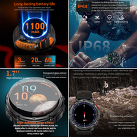 SENBONO HT33 2025 Nouvelle Montre Connectée d'Extérieur pour Homme Étanche IP68 Batterie Grande Capacité 1100mAh Suivi d'Activité en Silicone Appel Vocal