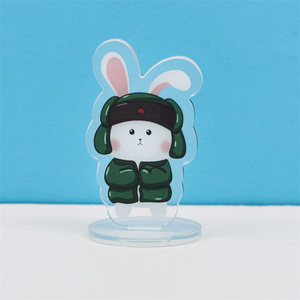 Figurines de lapin en acrylique transparentes en gros, décorations de maison, jouets de collection, cadeaux - Product Image 4