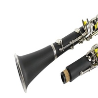 Bb Clarinet 17-Keys ABS Material Professional Performance Black Clarinet Durable Sturdy Woodwind Instrument for Musicians