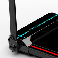Caminadora Eléctrica Plegable con Pantalla LED, Máquina de Gimnasio en Casa para Caminar y Correr, Programa de Ejercicio sin Prueba de Frecuencia Cardíaca