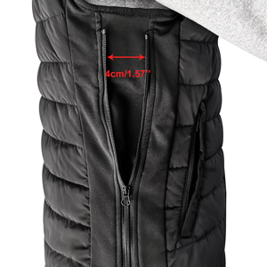 Chaleco informal de invierno para hombres y mujeres con batería USB de 5V a prueba de viento y cierre de cremallera excelente desgaste exterior - Product Image 6