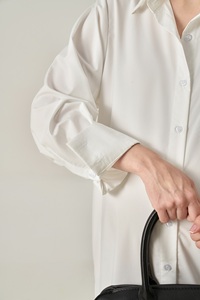 Vestidos Maxi Casuales de Verano con Cuello Camisero, Manga Regular, Cintura Holgada, Minimalistas, Tejidos en Algodón y Poliéster, Hechos en Vietnam - Product Image 5