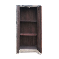 Meuble de rangement en bois recyclé vert et noir vintage chinois, style shabby chic, peinture vieillie