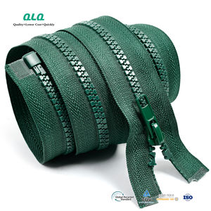 QLQ #10 사용자 정의 브랜드 로고 고무 도매 디자인 데님 밀폐 은폐 스포츠 탈론 Cmz 더블 팩토리 품질 지퍼 지퍼 - Product Image 2