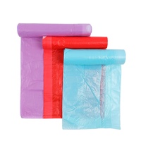 Sacs poubelle en plastique PE de 13 gallons avec cordon de serrage pour poubelle, bac à déchets sur rouleau, usage domestique et bureautique