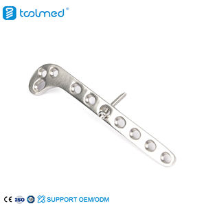 2.7mm pelat kompresi dokter hewan SS <span class=keywords><strong>Distal</strong></span> <span class=keywords><strong>Femoral</strong></span>, sistem implan hewan ortopedi plat tulang hewan 10 lubang kiri - Product Image 3