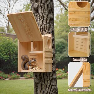 Bằng Gỗ Nhà Sóc Bên Ngoài Lồng Sóc Lồng Hộp Sóc Hộp Cho Bên Ngoài Nhà Chipmunk Cho Bên Ngoài - Product Image 5