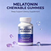 Complément alimentaire en gommes à la mélatonine, sans conservateurs, favorise un repos sain, relaxation nocturne, gommes à mâcher pour adultes