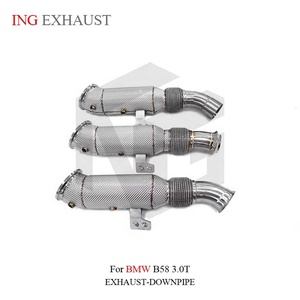 Downpipe <span class=keywords><strong>di</strong></span> <span class=keywords><strong>Scarico</strong></span> in Acciaio Inox a Tre Interfacce ING per BMW B58 3.0T con Scudo Termico, <span class=keywords><strong>Tubo</strong></span> ad Alte Prestazioni - Product Image 5