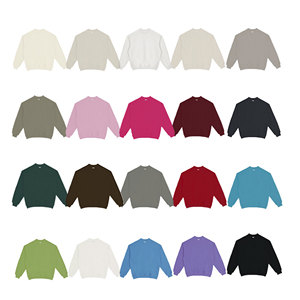 Sudadera Unisex de Cuello Redondo de Poliéster/Algodón, Jersey de Gran Tamaño, Forro Polar Sólido, Personalizable en Blanco, 430gsm, para Hombre - Product Image 2