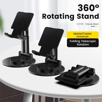 Support de téléphone portable réglable en hauteur, flexible, portable, pliable, rotatif à 360°, en alliage d'aluminium ABS, pour iPad, tablettes, usage domestique