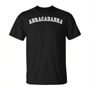 T-Shirt Magica Abracadabra Nera Unisex per Adulti, Girocollo, Manica Corta, per Attività Promozionali, Stampa Serigrafica - Product Image 2