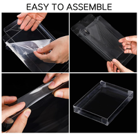 Mini boîte d'emballage pour cupcakes en PVC/PET transparent, 0,3 mm, 2'', 3'', 4'', petite boîte à gâteau avec autocollant pour bougie