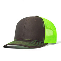 Gorra Trucker Richardson 112 Personalizada con Parche de Cuero y Logotipo, Diseño Personalizado JX, Estructurada, de Malla, con Cierre a Presión