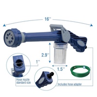Pistolet à eau haute pression 8 en 1, pistolet de nettoyage de voiture de jardin, pulvérisateur multifonction, canon à eau en plastique, pulvérisateur turbo, outils