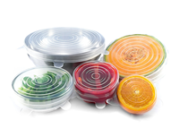 Couvercles extensibles en silicone pour la cuisine-Lot universel de 6 couvercles extensibles en silicone pour le stockage des aliments